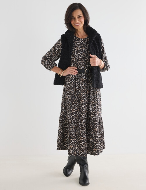 Ella J Animal Tiered Dress, Animal product photo View 03 L