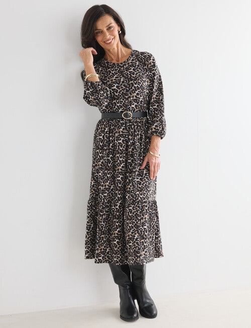Ella J Animal Tiered Dress, Animal product photo View 05 L