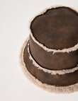 Whistle Sherpa Lined Faux Suede Bucket Hat, Chocolate product photo View 02 S