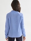 Ella J Merino Funnel Neck Jumper, Pale Blue product photo View 02 S