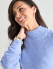 Ella J Merino Funnel Neck Jumper, Pale Blue product photo View 04 S