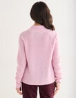 Ella J Merino Funnel Neck Jumper, Pale Pink product photo View 02 S