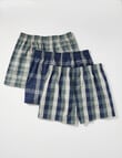 Chisel Cotton Check Boxer, 3-Pack, Navy & Hunter Green product photo