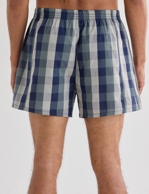 Chisel Cotton Check Boxer, 3-Pack, Navy & Hunter Green product photo View 03 L