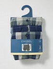 Chisel Cotton Check Boxer, 3-Pack, Navy & Hunter Green product photo View 04 S