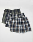 Chisel Cotton Check Boxer, 3-Pack, Navy & Green product photo