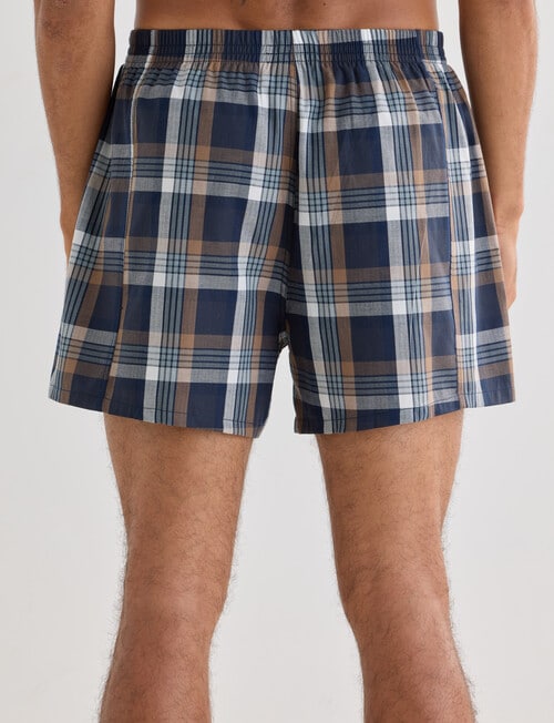 Chisel Cotton Check Boxer, 3-Pack, Navy & Green product photo View 03 L