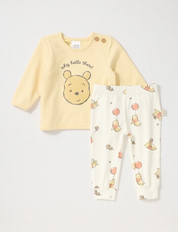 Licensed Classic Sweatshirt Trackpant Sleep Set, 2-Piece, Yellow product photo
