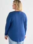 Bodycode Curve Long Sleeve Boxy Tee, Azure product photo View 02 S