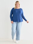 Bodycode Curve Long Sleeve Boxy Tee, Azure product photo View 03 S