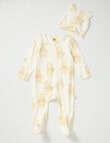 Licensed Classic Pooh Sleepsuit & Beanie Set, 2-Piece, Cream product photo