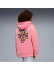 Puma Mid 90s Graphic Relaxed Fit Hoodie, Wild Pink product photo View 03 S