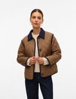 Vero Moda Emily Short Jacket, Cub & Navy Blazer product photo