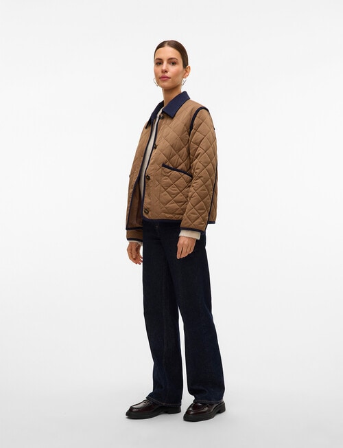 Vero Moda Emily Short Jacket, Cub & Navy Blazer product photo View 03 L