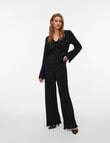 Vero Moda Elisa Plisse Pant, Black product photo View 03 S