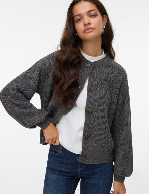 Vero Moda Lea Long Sleeve Cardigan, Ashphalt product photo