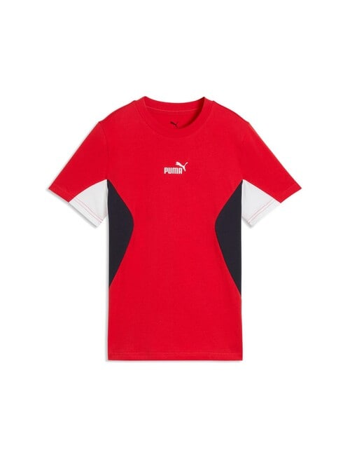 Puma Block Short Sleeve Tee, Red product photo
