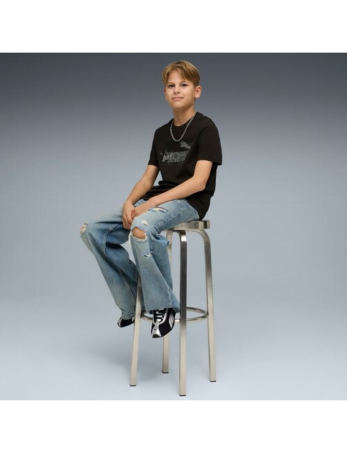 Puma Camo Short Sleeve Tee, Black product photo View 05 L