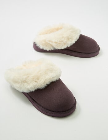 Lyric Lola Faux Suede Scuffs, Espresso product photo