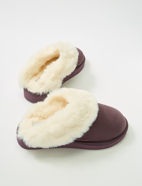 Lyric Lola Faux Suede Scuffs, Espresso product photo View 02 L