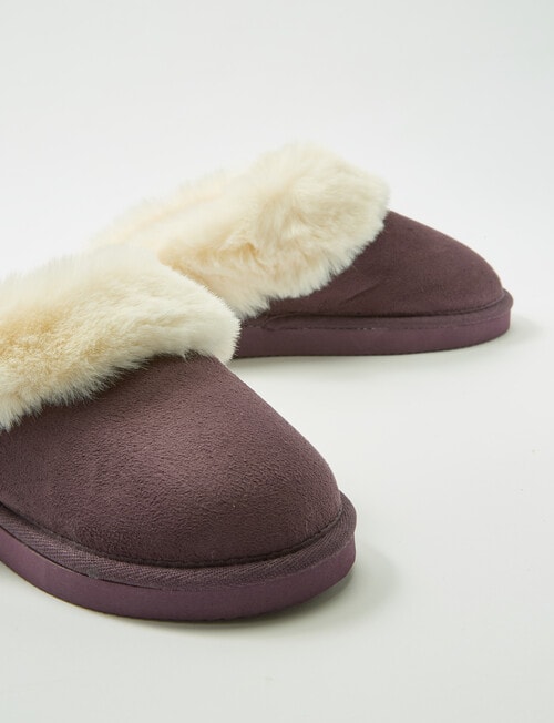 Lyric Lola Faux Suede Scuffs, Espresso product photo View 03 L