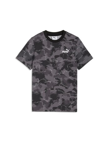 Puma All Over Print Camo Short Sleeve Tee, Black product photo