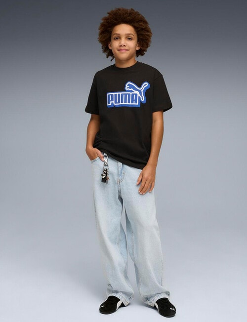 Puma Logo Lab Logo Short Sleeve Tee, Black product photo View 02 L