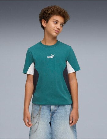 Puma Block Short Sleeve Tee, Emerald product photo