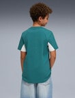 Puma Block Short Sleeve Tee, Emerald product photo View 02 S