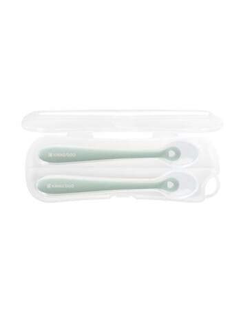 Kikkaboo Silicone Spoons & Case, 2-Pack, Sage product photo