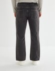 Gasoline Straight Leg Jean, Washed Black product photo View 02 S