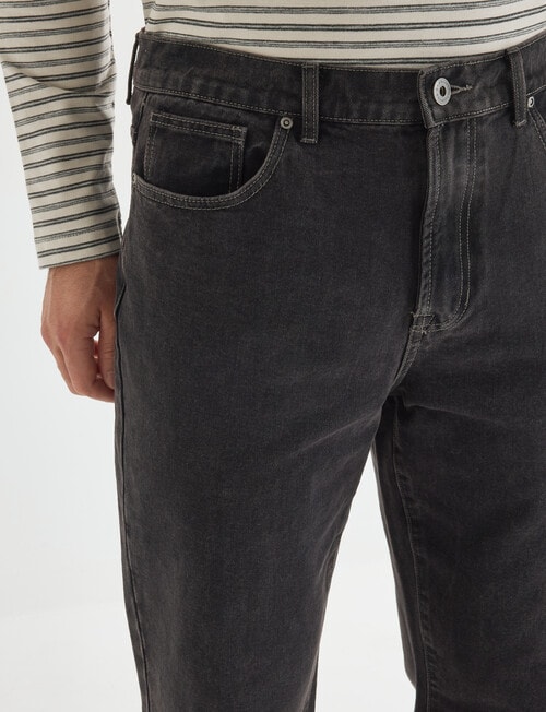 Gasoline Straight Leg Jean, Washed Black product photo View 04 L