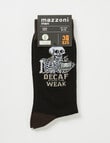 Mazzoni Decaf Is For The Weak Viscose Rayon from Bamboo Crew Sock, Black product photo View 02 S