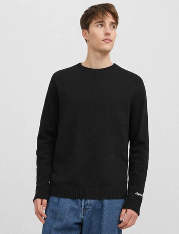 Jack & Jones Norrebro Crew Knit, Black product photo