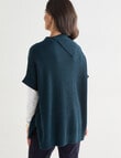 Ella J Merino Split Neck Jumper, Forest product photo View 02 S