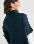 Ella J Merino Split Neck Jumper, Forest product photo View 06 S