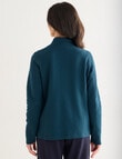 Ella J Two-Way Zip Sweatshirt, Petrel product photo View 02 S