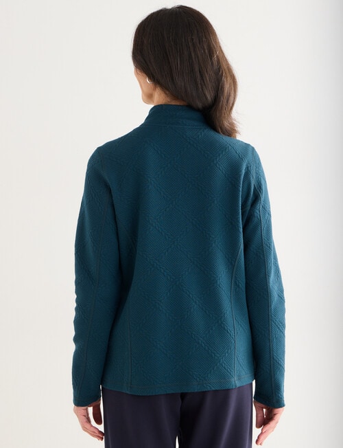 Ella J Two-Way Zip Sweatshirt, Petrel product photo View 02 L