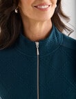 Ella J Two-Way Zip Sweatshirt, Petrel product photo View 05 S