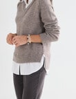 Ella J Two-In-One Knit Shirt, Mocha product photo View 05 S