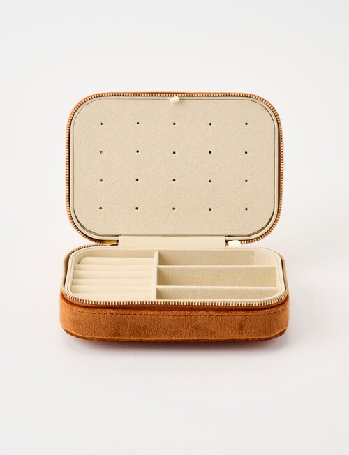 Boston + Bailey Large Velvet Jewellery Box, Ginger product photo View 04 L