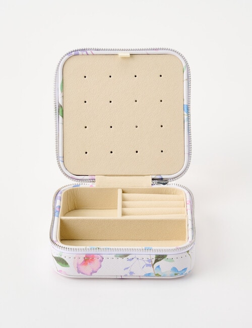 Boston + Bailey Square Floral Jewellery Box, White Floral product photo View 04 L