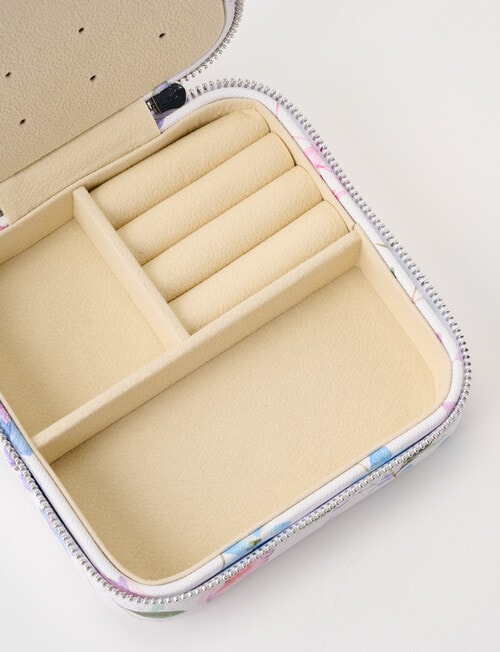 Boston + Bailey Square Floral Jewellery Box, White Floral product photo View 05 L