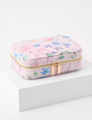 Boston + Bailey Large Floral Jewellery Box, Pink Floral product photo