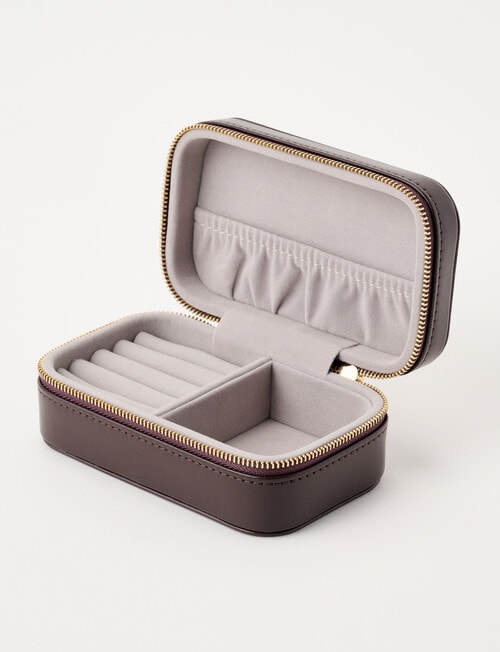 Boston + Bailey Small Rectangle Jewellery Box, Chocolate product photo View 03 L