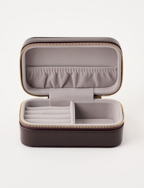 Boston + Bailey Small Rectangle Jewellery Box, Chocolate product photo View 04 L