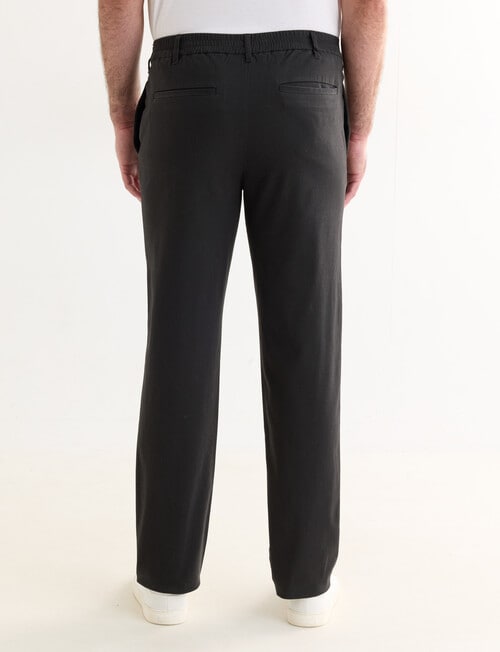 Chisel Elasticated Waist Chino Pants, Charcoal product photo View 02 L