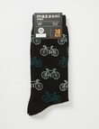 Mazzoni Bicycle Cotton-Blend Crew Sock, Black product photo View 02 S