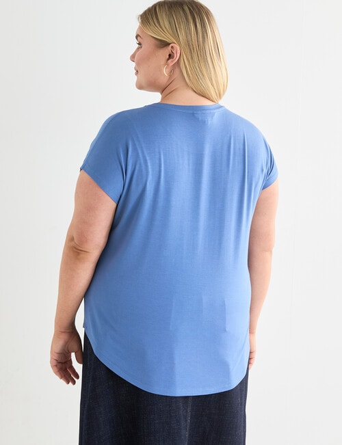 Bodycode Curve Short Sleeve Boxy Tee, Denim product photo View 02 L