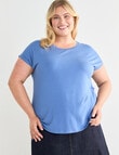 Bodycode Curve Short Sleeve Boxy Tee, Denim product photo View 05 S